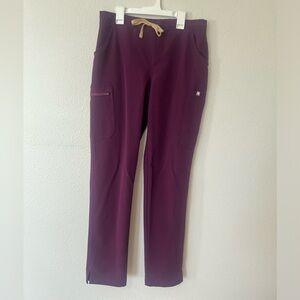 Figs Yola Skinny Scrub Pants Deep Purple Small
